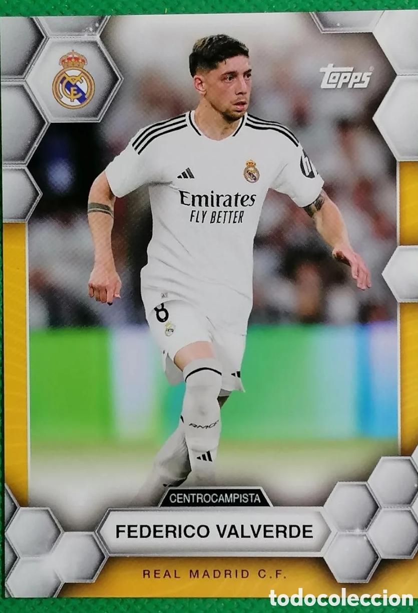 Figurine di Calcio: 10 FEDERICO VALVERDE BASE CARD ⚽ REAL MADRID FAN SET TOPPS 2024 2025 24 25 ⚽