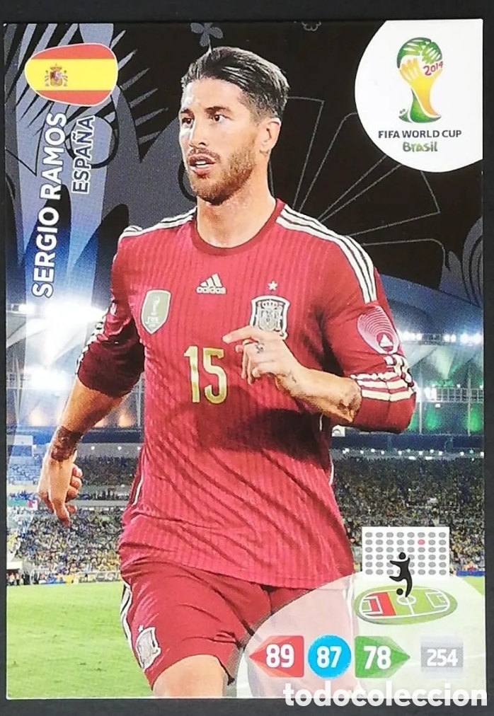 Cromos de F&uacute;tbol: SERGIO RAMOS ESPA&Ntilde;A ADRENALYN XL 2014 FIFA WORLD CUP BRAZIL BRASIL 14
