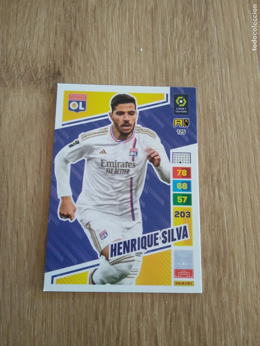 Figurine di Calcio: 125 HENRIQUE SILVA OLYMPIQUE LYON CROMO FUTBOL PANINI LIGUE 1 FOOT 23-24 ADRENALYN FRANCIA 2023-2024