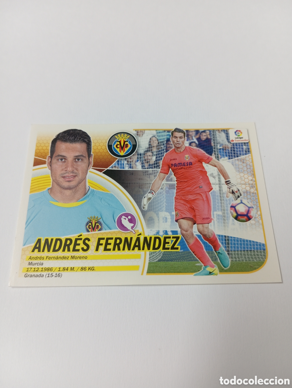 Figurine di Calcio: Andr&eacute;s Fern&aacute;ndez ERROR 15-16 BIS 2 liga este 16 17 panini 2016 2017