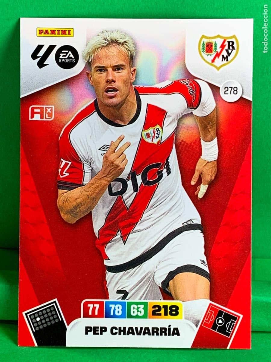 Cromos de Futebol: 278 Pep Chavarria Rayo Vallecano Base card ADRENALYN XL LIGA 2025/2026 25 26 PANINI