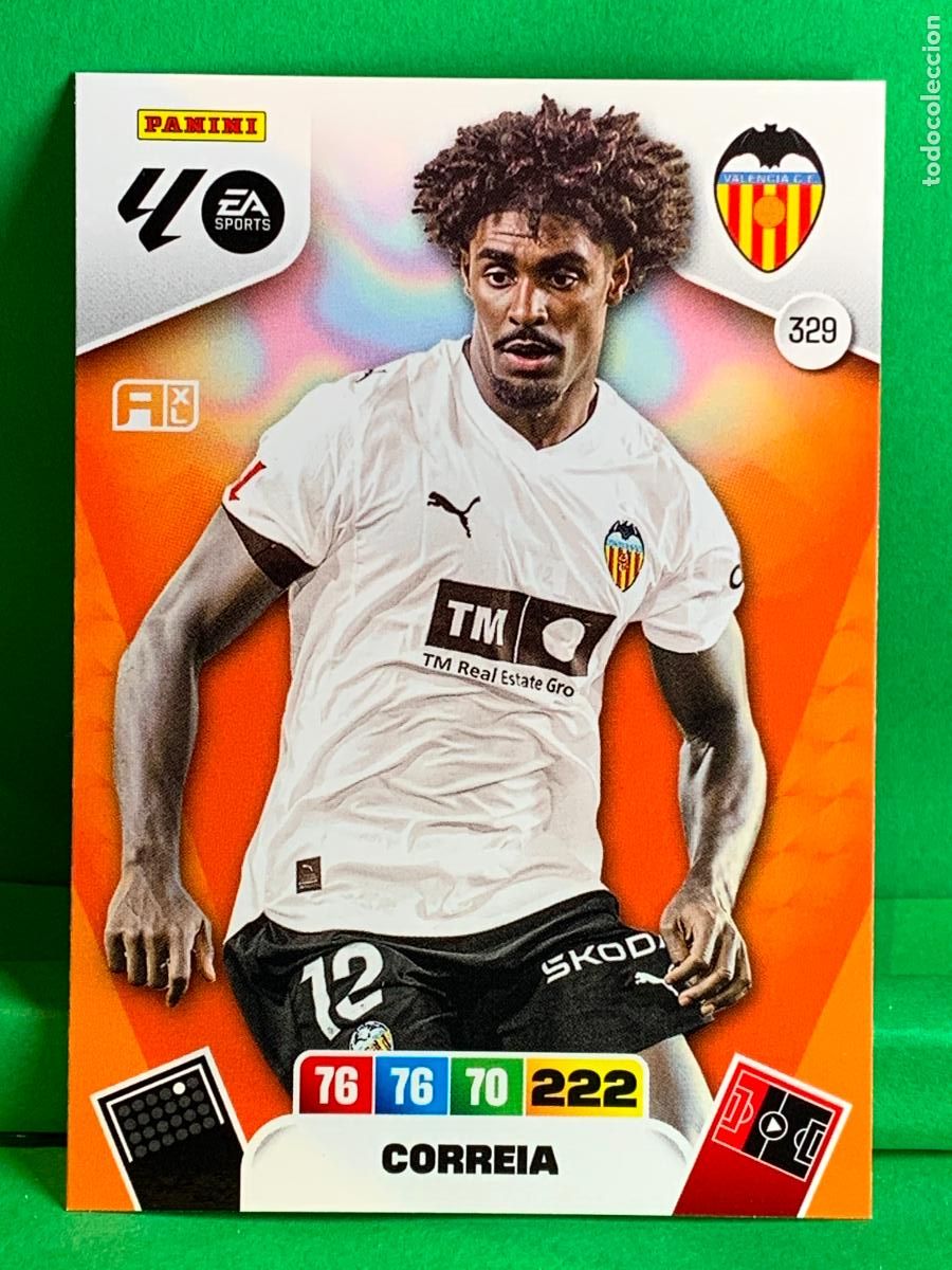 Cromos de Futebol: 329 Correia Valencia CF Base card ADRENALYN XL LIGA 2025/2026 25 26 PANINI