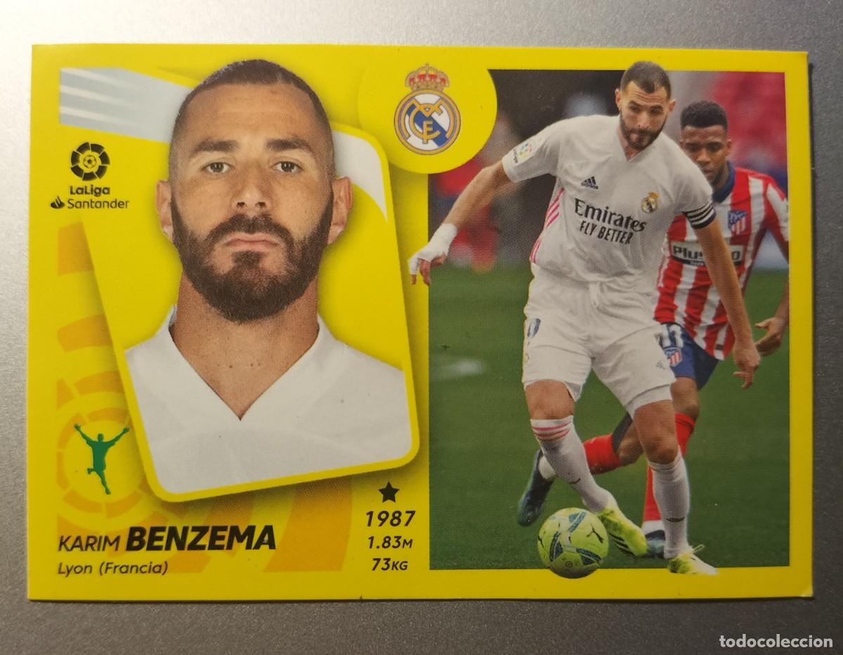 Cromos de F&uacute;tbol: BENZEMA,REAL MADRID, N19 COLECCI&Oacute;N OFICIAL DE LA LIGA 2021/22, PANINI.