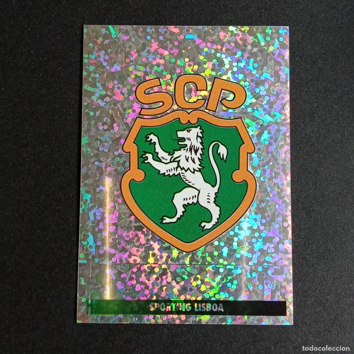 Fu&szlig;ball-Sticker: LOS MEJORES EQUIPOS DE EUROPA 1996 1997 96 97 PANINI 261 ESCUDO SPORTING L. BRILLA. GRUESA SIN PEGAR