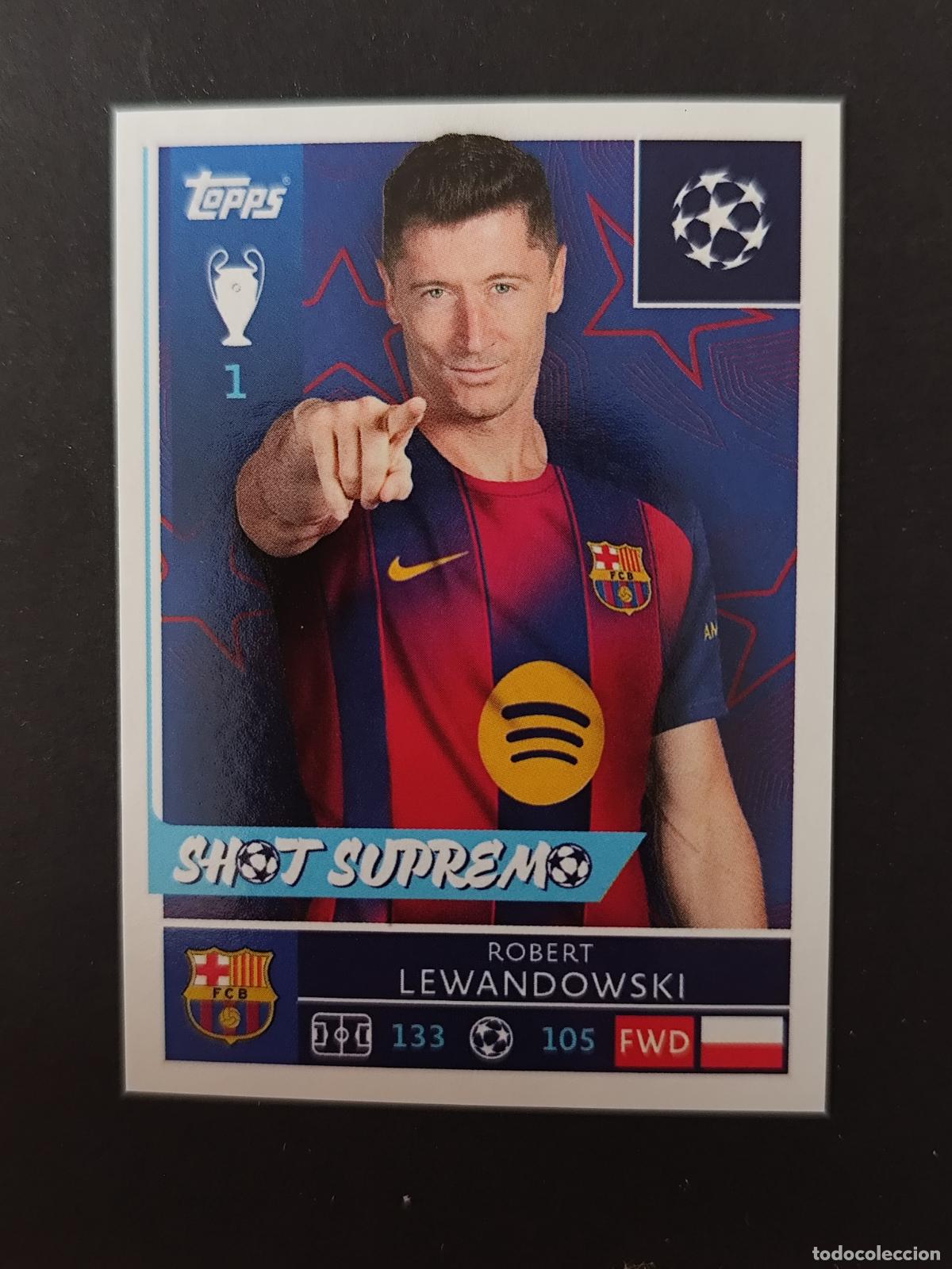 Football Stickers: 193 ROBERT LEWANDOWSKI BARCELONA BAR&Ccedil;A STICKER CHAMPIONS LEAGUE 2025 2026 25 26 TOPPS