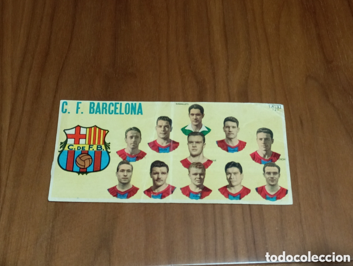 Cromos de F&uacute;tbol: futbol club barcelona kubala 1954 1955 54 55 chocolates batanga cromo nunca pegado