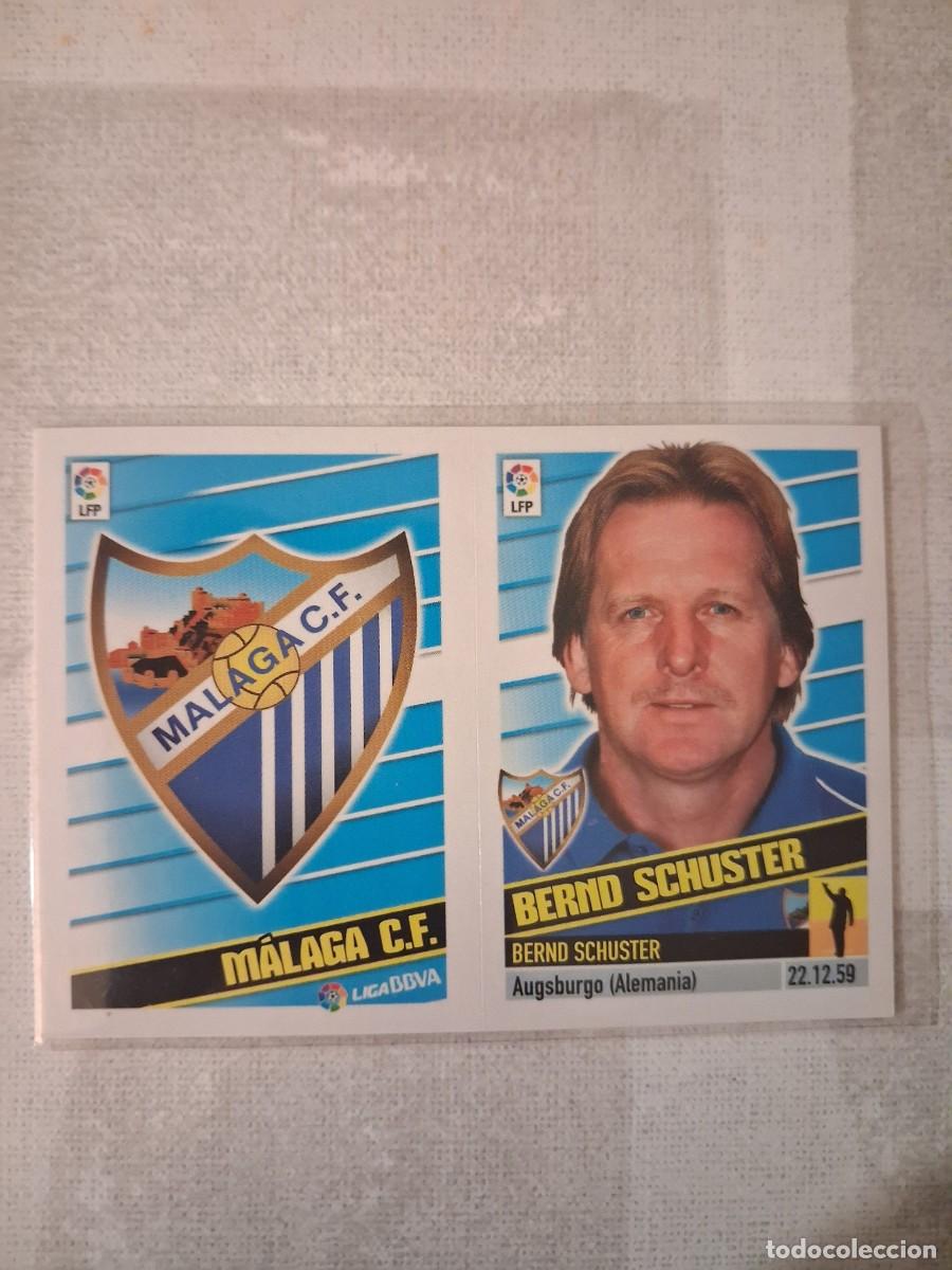 Fu&szlig;ball-Sticker: Ediciones Este Liga 2013 2014 13 14 Sin Pegar Escudo Entrenador Malaga CF 13 Bernd Schuster