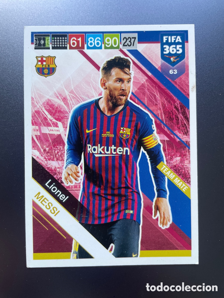 Cromos de F&uacute;tbol: Lionel Messi 63 Adrenalyn XL 2018-19 Panini FIFA 365 FC Barcelona
