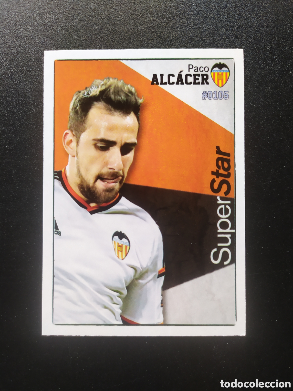 Cromos de Futebol: Mundicromo fichas Liga 2015 2016 15 16 Alcacer superstar n&deg; 105 Valencia