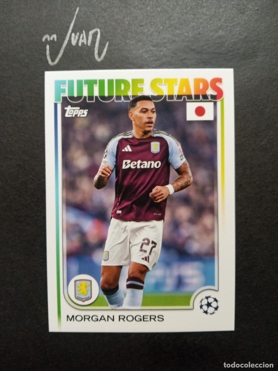 Football Stickers: N&ordm; 38 JAPAN EDITION FUTURE STARS MORGAN ROGERS ASTON VILLA ⚽ TOPPS &reg; UEFA FLAGSHIP 2024 2025 24 25