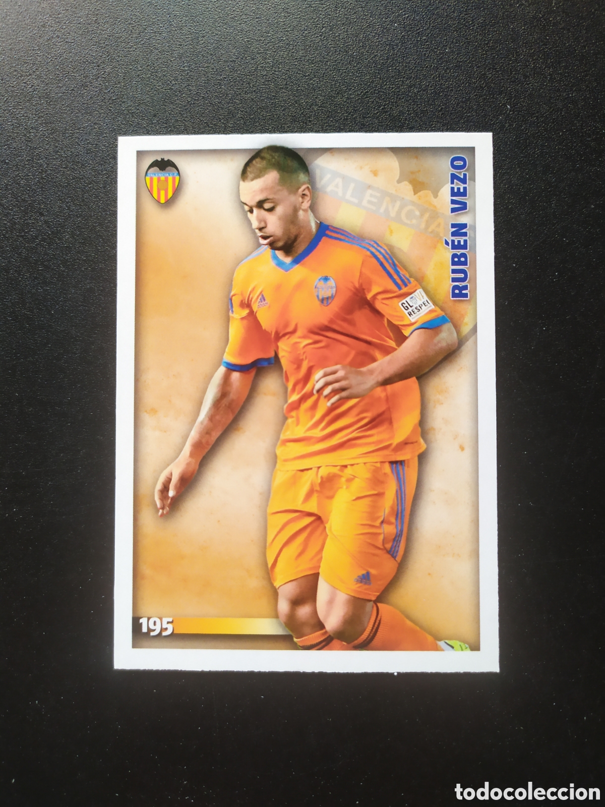 Cromos de f&uacute;tbol: Mundicromo fichas Liga 2014 2015 14 15 Rub&eacute;n Vezo n&deg; 195 Valencia