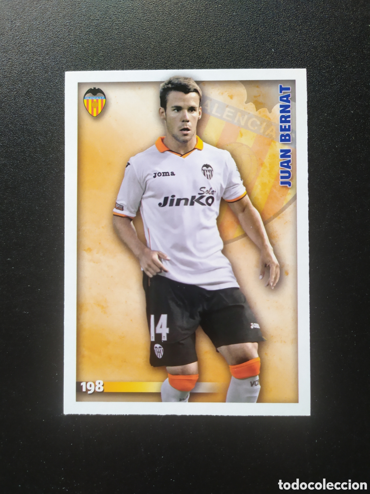 Cromos de f&uacute;tbol: Mundicromo fichas Liga 2014 2015 14 15 Juan Bernat n&deg; 198 Valencia