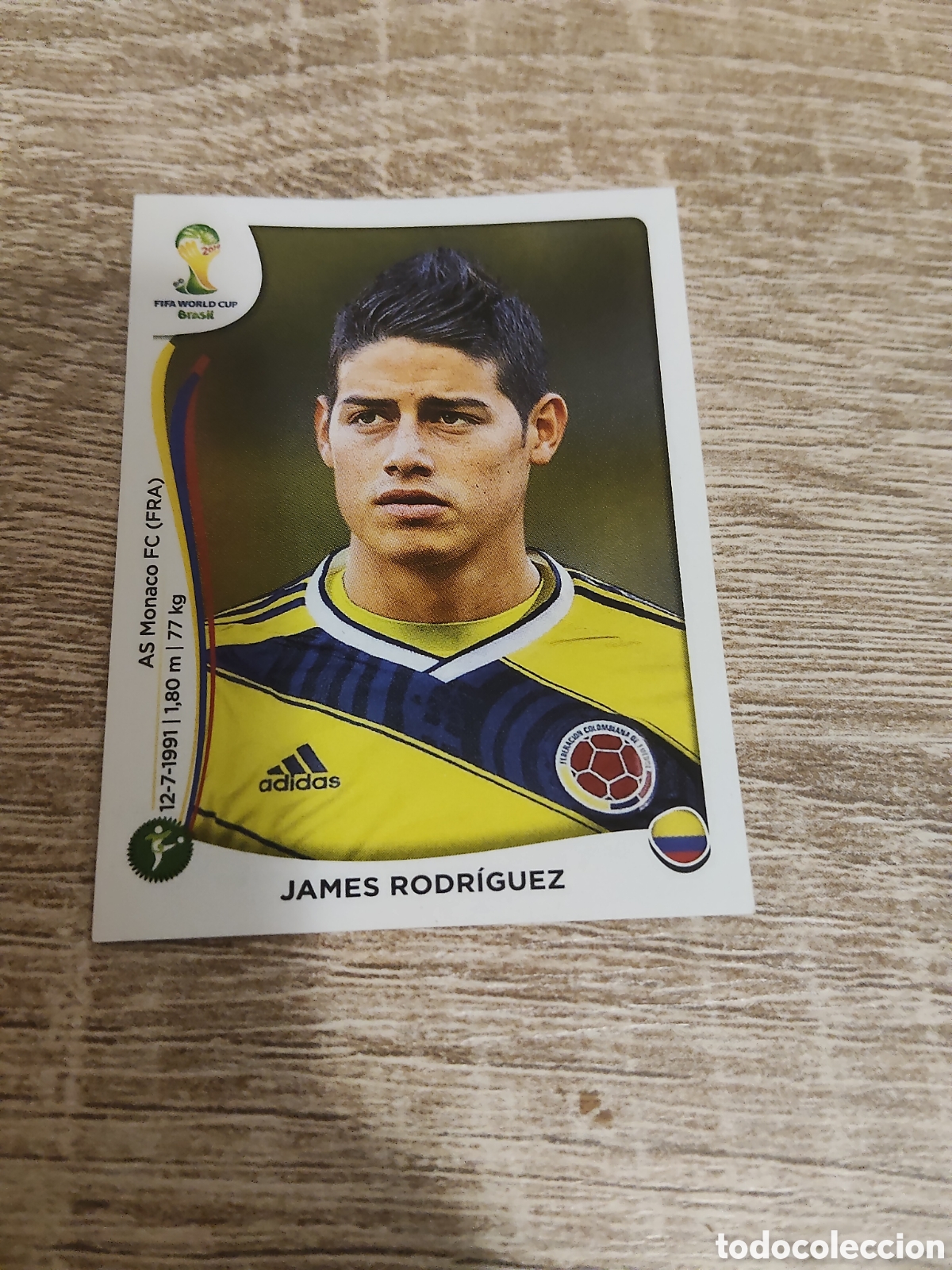 Cromos de F&uacute;tbol: Panini mundial Brasil 2014 199 James Rodr&iacute;guez Colombia