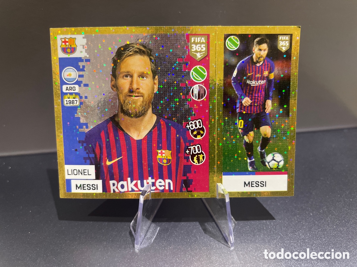 Figurine di Calcio: Lionel Messi 72a 72b Panini FIFA 365 2018-19 FC Barcelona 72