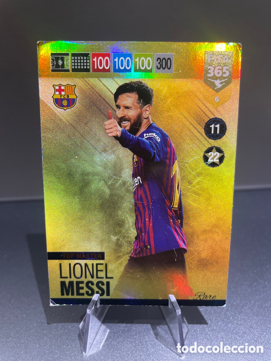 Figurine di Calcio: Lionel Messi 6 Top Master Rare FIFA 365 Adrenalyn 2018-19 FC Barcelona