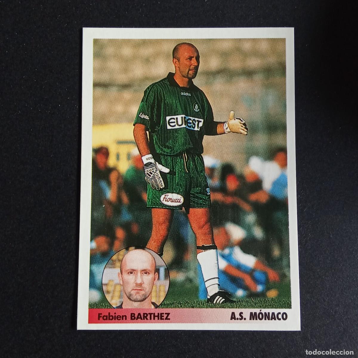 Cromos de f&uacute;tbol: LOS MEJORES EQUIPOS DE EUROPA 1996 1997 96 97 PANINI 171 BARTHEZ MONACO SIN PEGAR