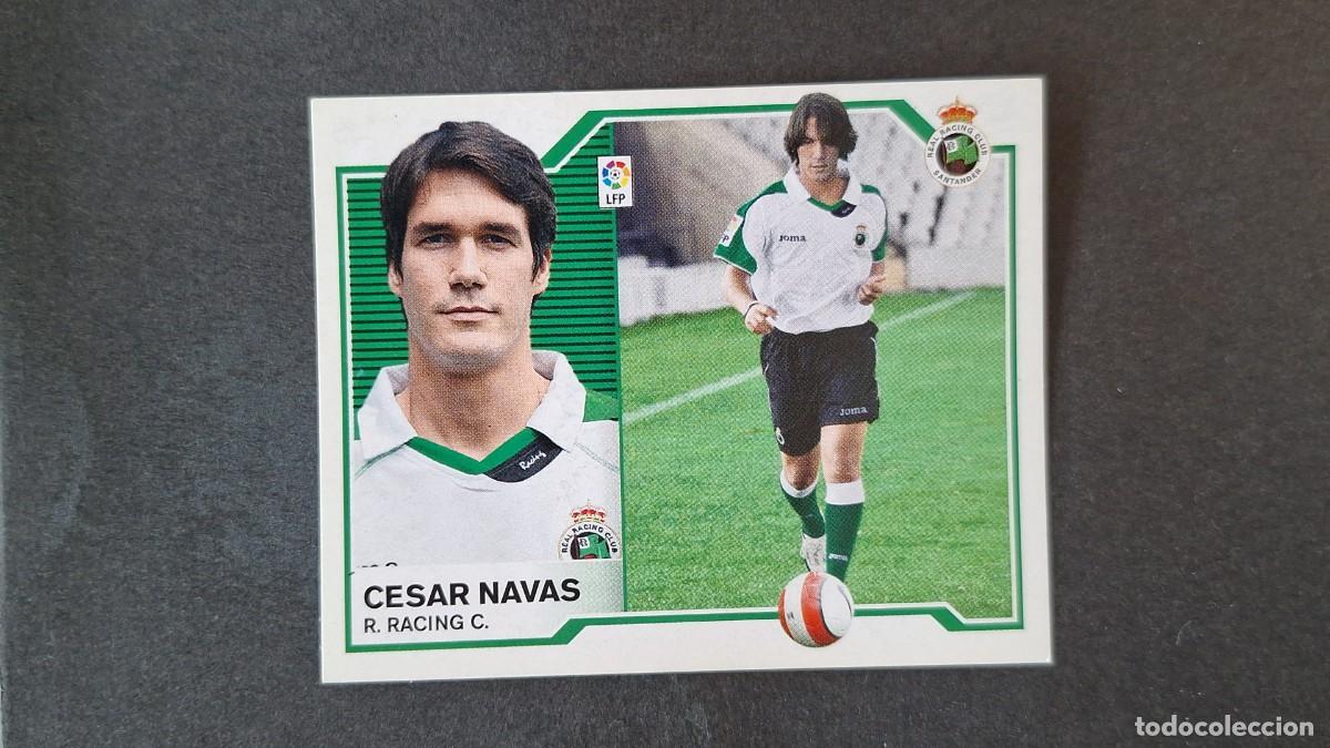 Fu&szlig;ball-Sticker: L4 CESAR NAVAS RACING DE SANTANDER COLOCA LIGA ESTE 2007 2008 07 08 NUNCA PEGADO SIN PEGAR