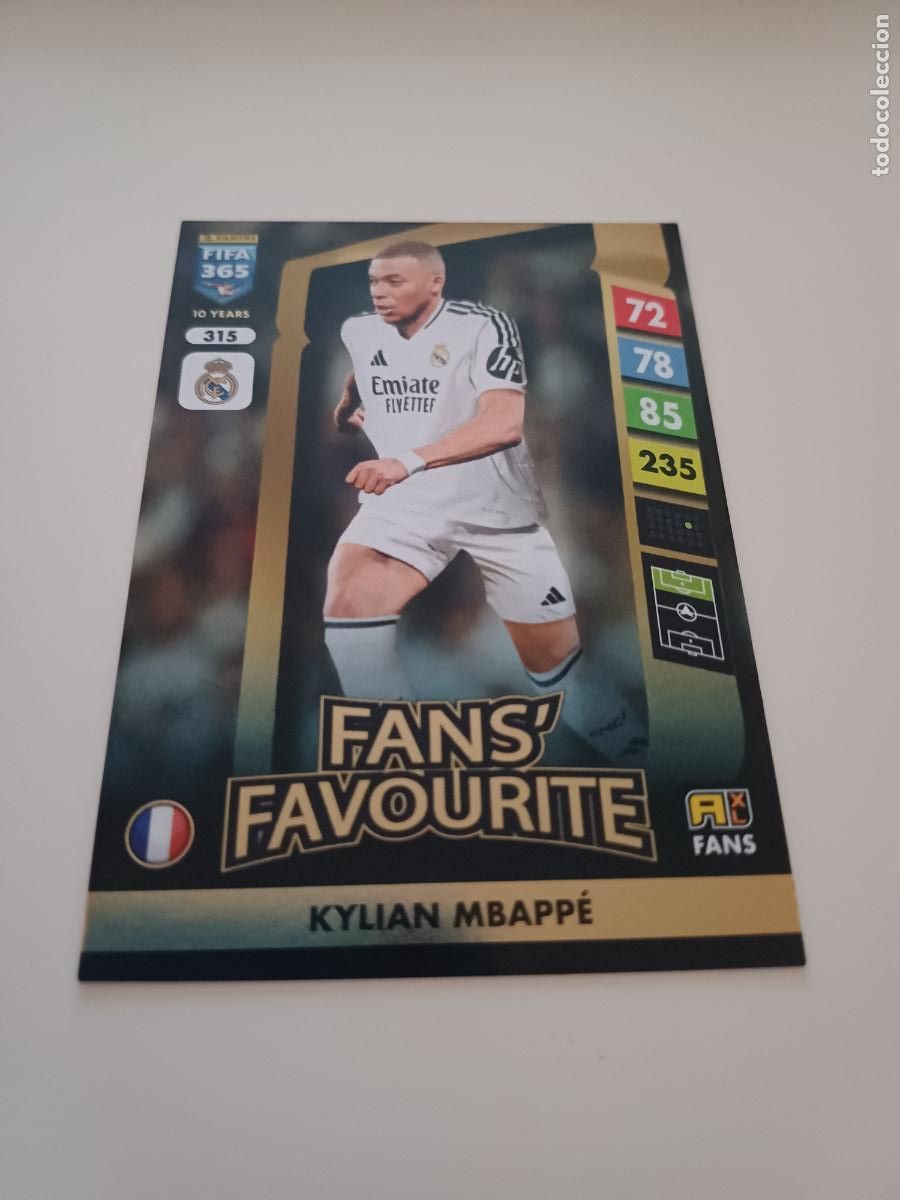 Cromos de F&uacute;tbol: 315 - Kylian Mbapp&eacute; - Real Madrid C.F.