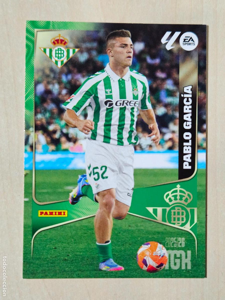 Football Stickers: CROMO N&ordm; 104 PABLO GARCIA - MEGACRACKS 2025 26 - REAL BETIS
