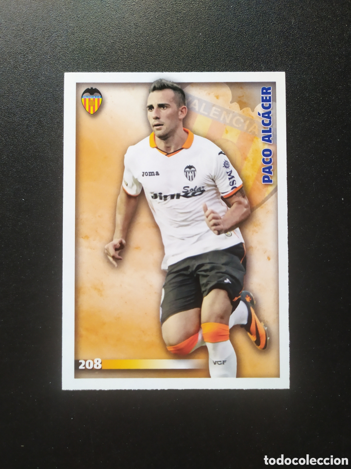 Figurine di Calcio: Mundicromo fichas Liga 2014 2015 14 15 Alcacer n&deg; 208 Valencia