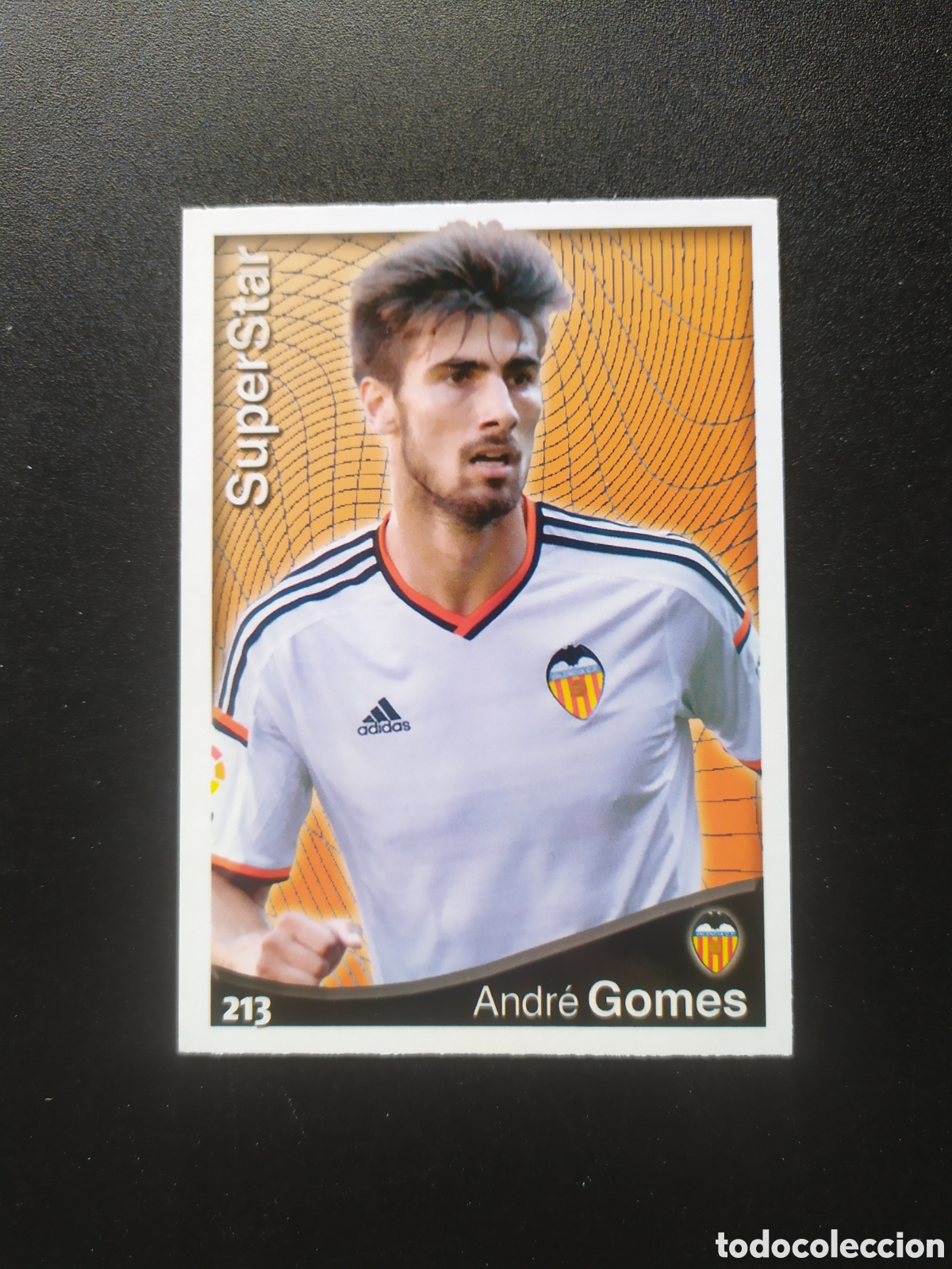 Cromos de f&uacute;tbol: Mundicromo fichas Liga 2014 2015 14 15 Andr&eacute; Gomes superstar n&deg; 213 Valencia