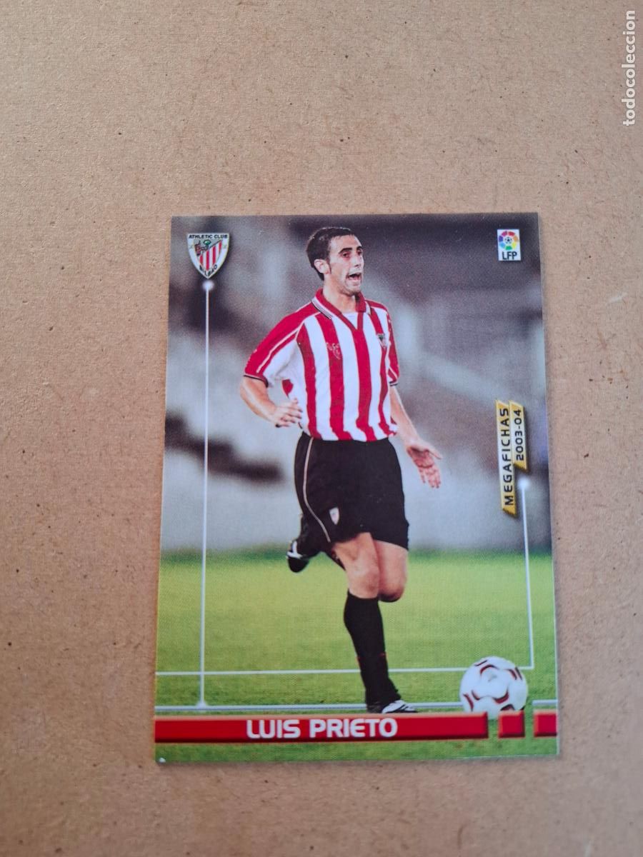 Fu&szlig;ball-Sticker: MEGAFICHAS 2003 2004 03 04 - PANINI - 24 LUIS PRIETO ( DEBUT EN 2 L&Iacute;NEAS ) - ATHLETIC CLUB (CM)