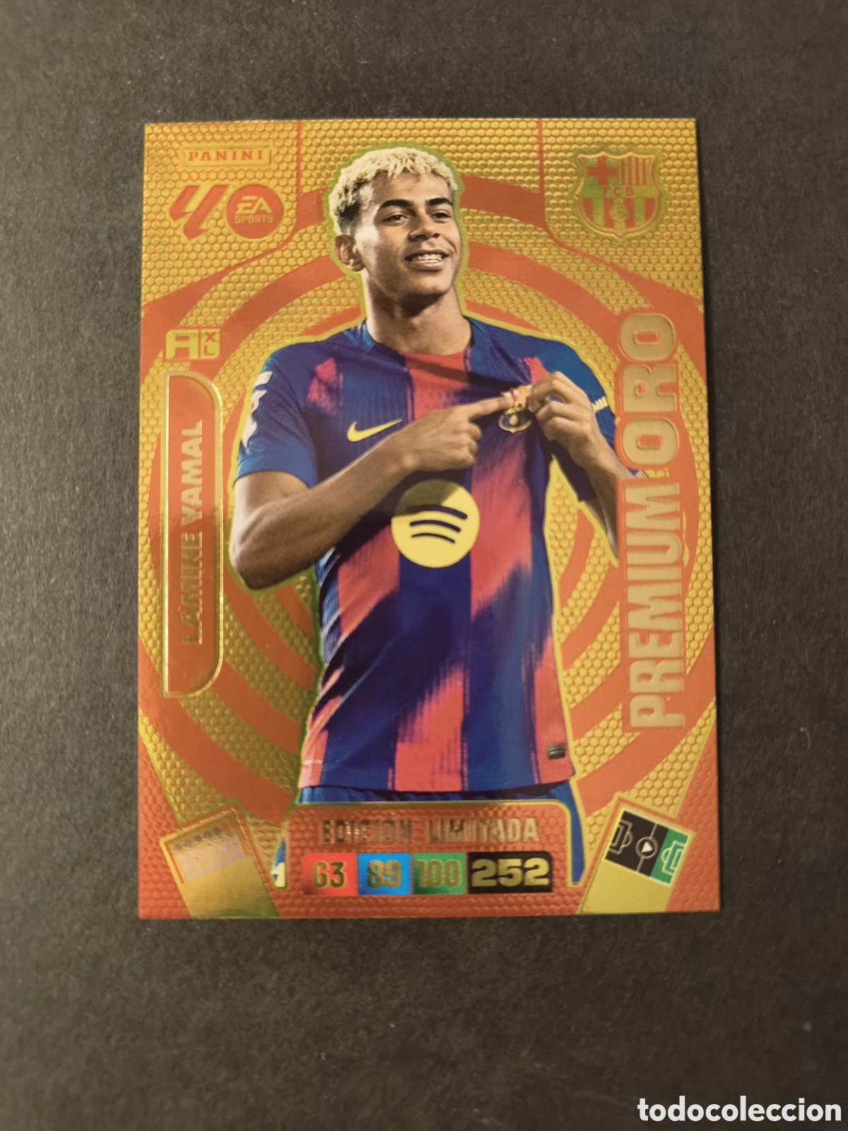 Cromos de F&uacute;tbol: Adrenalyn XL 2025-26 Lamine Yamal Premium Oro Edicion Limitada