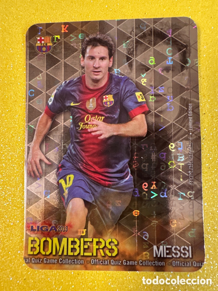 Cromos de F&uacute;tbol: 1/21 MESSI BOMBERS LETRAS MUNDICROMO 2013 12 13 LIMITED EDITION