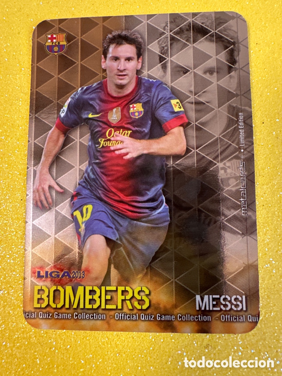 Cromos de F&uacute;tbol: 1/21 MESSI BOMBERS BRILLO LISO MUNDICROMO 2013 12 13 LIMITED EDITION