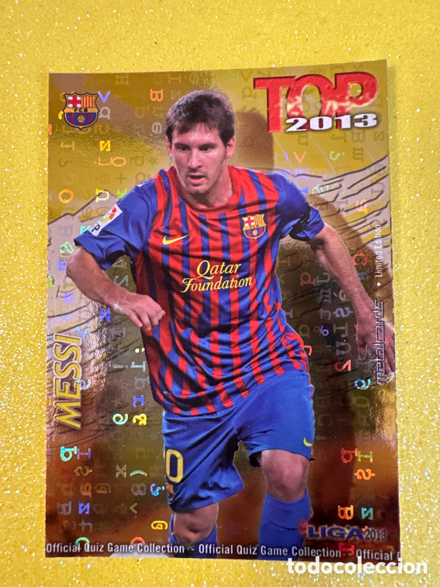 Cromos de F&uacute;tbol: 595 MESSI TOP 2023 LETRAS MUNDICROMO 2013 12 13 LIMITED EDITION