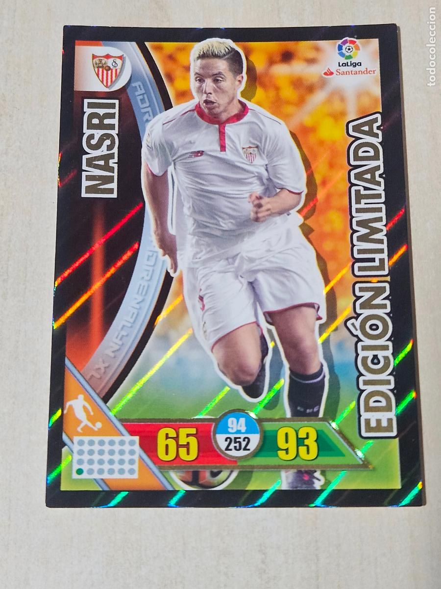 Football Stickers: FICHA NASRI - ADRENALYN 16 17 - PANINI 2016 - 17 - CROMO - EDICION LIMITADA