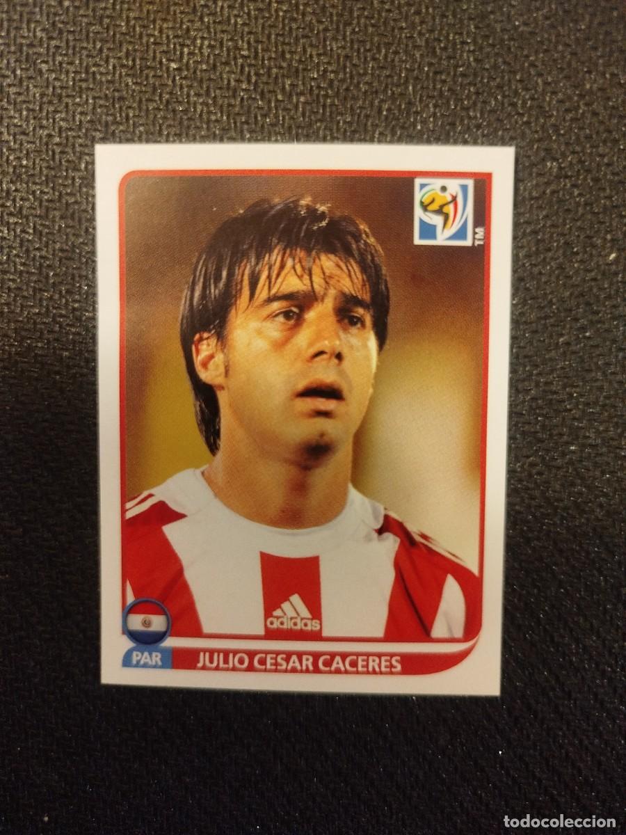 Cromos de F&uacute;tbol: 435. Julio Cesar C&aacute;ceres (Paraguay) - Panini 2010 Copa del Mundo Sud&aacute;frica / World Cup South Africa