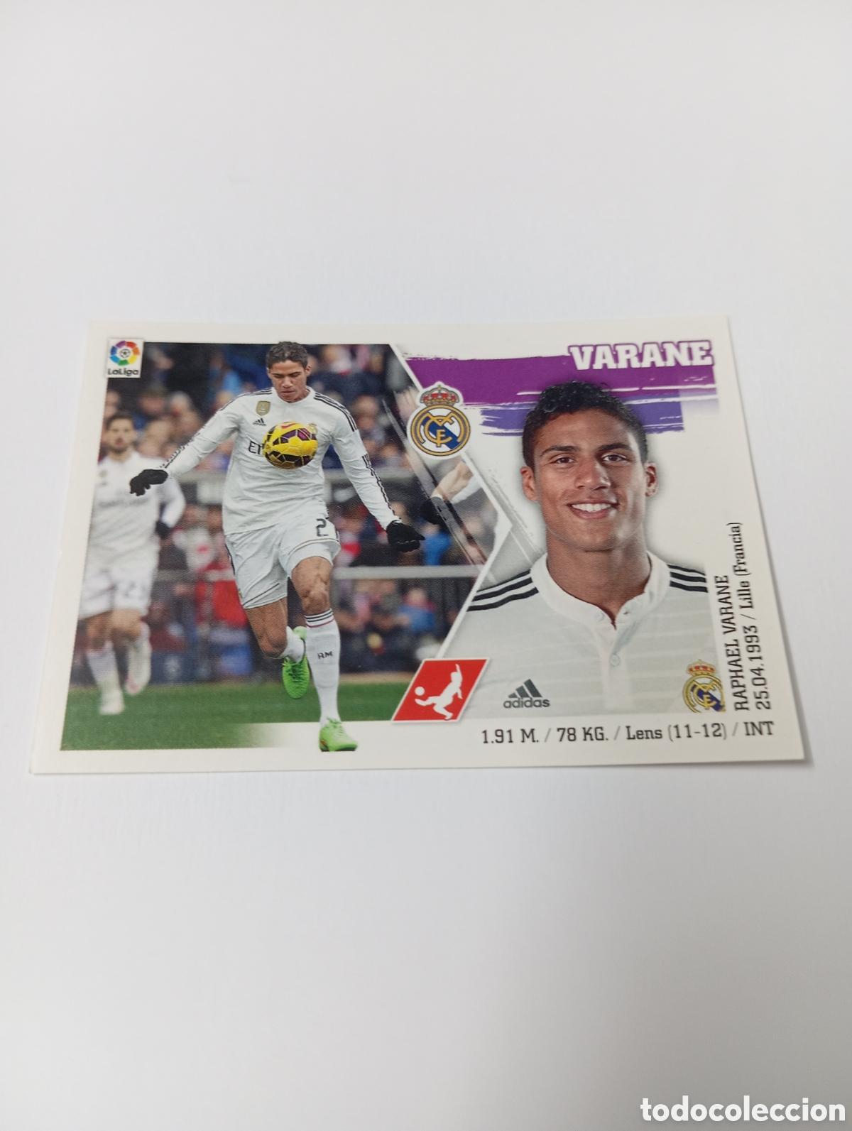Cromos de F&uacute;tbol: Varane 8 Real Madrid liga este 15 16 panini 2015 2016