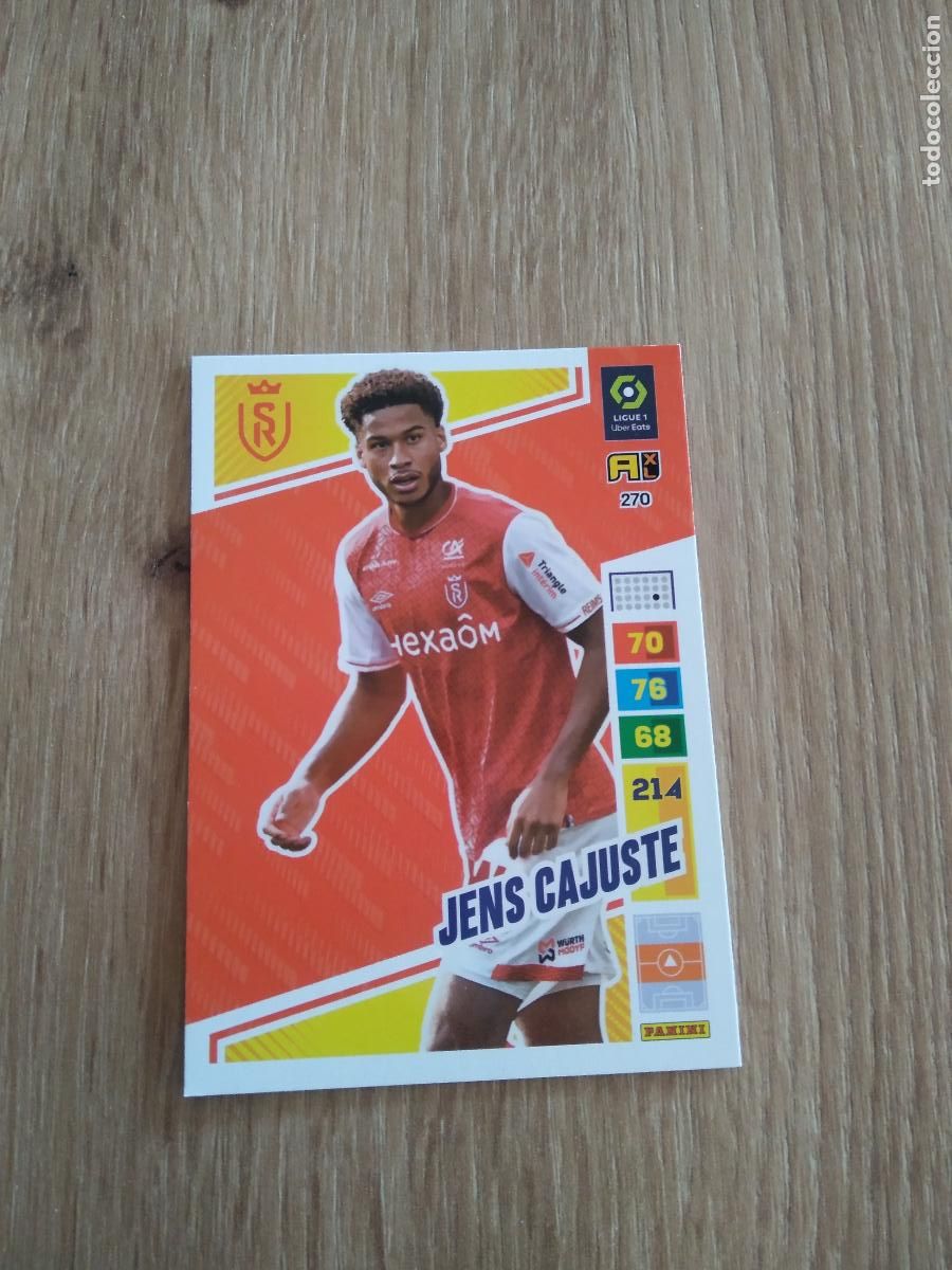 Fu&szlig;ball-Sticker: 270 JENS CAJUSTE STADE DE REIMS CROMO FUTBOL PANINI LIGUE 1 23-24 ADRENALYN FRANCIA 2023-2024