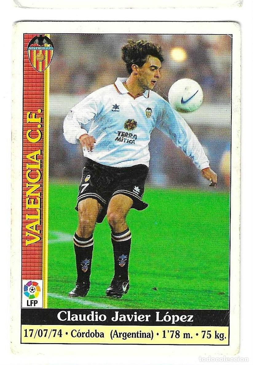 Cromos de F&uacute;tbol: CLAUDIO JAVIER LOPEZ - EL PIOJO - VALENCIA CF - LIGA 2000 - 72 MUNDI CROMO