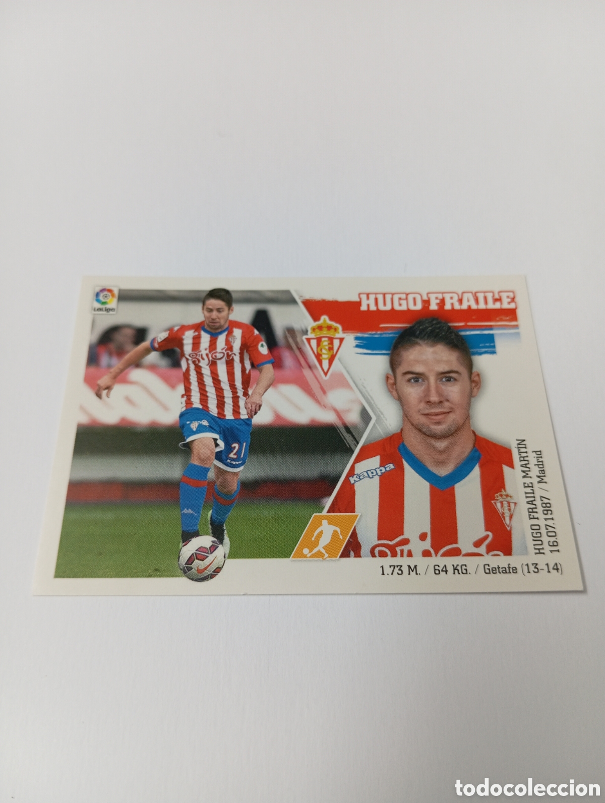 Cromos de f&uacute;tbol: Hugo Fraile 17 Sporting liga este 15 16 panini 2015 2016
