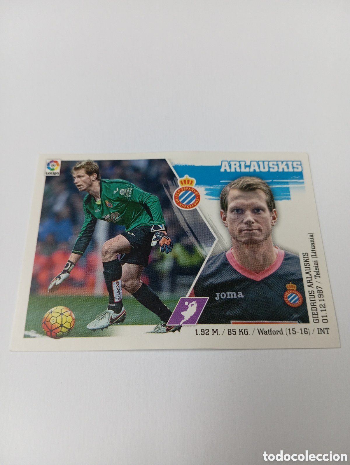 Cromos de Futebol: Mercado de Invierno 11 Arlauskis liga este 15 16 panini 2015 2016