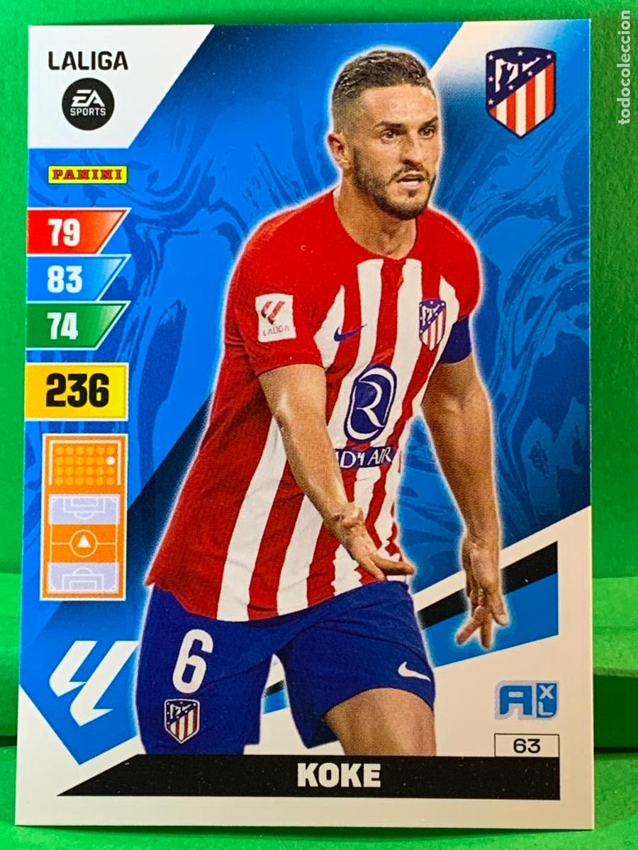 Cromos de F&uacute;tbol: 63 Koke Atl&eacute;tico de Madrid Base card ADRENALYN XL LIGA 2023/2024 23 24 PANINI