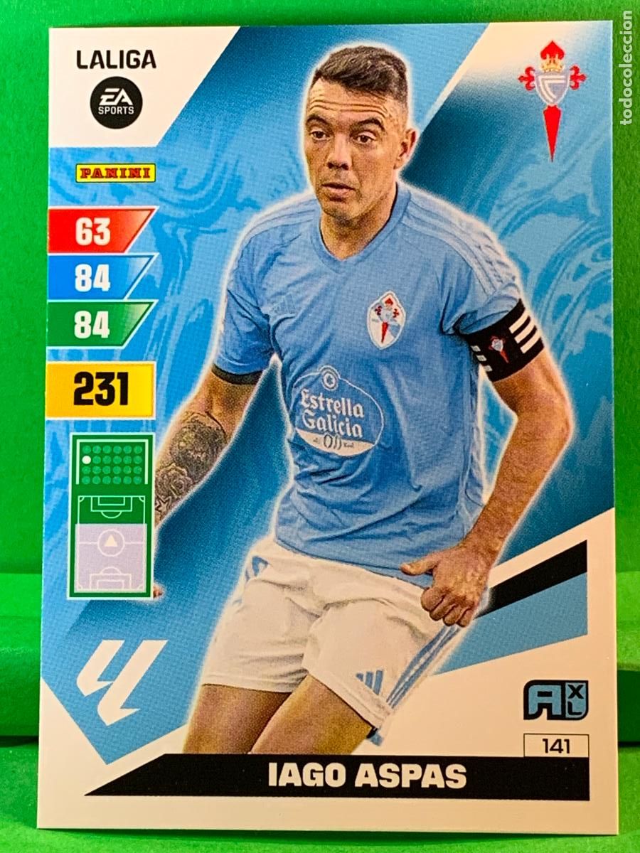 Fu&szlig;ball-Sticker: 141 Iago Aspas RC Celta Base card ADRENALYN XL LIGA 2023/2024 23 24 PANINI