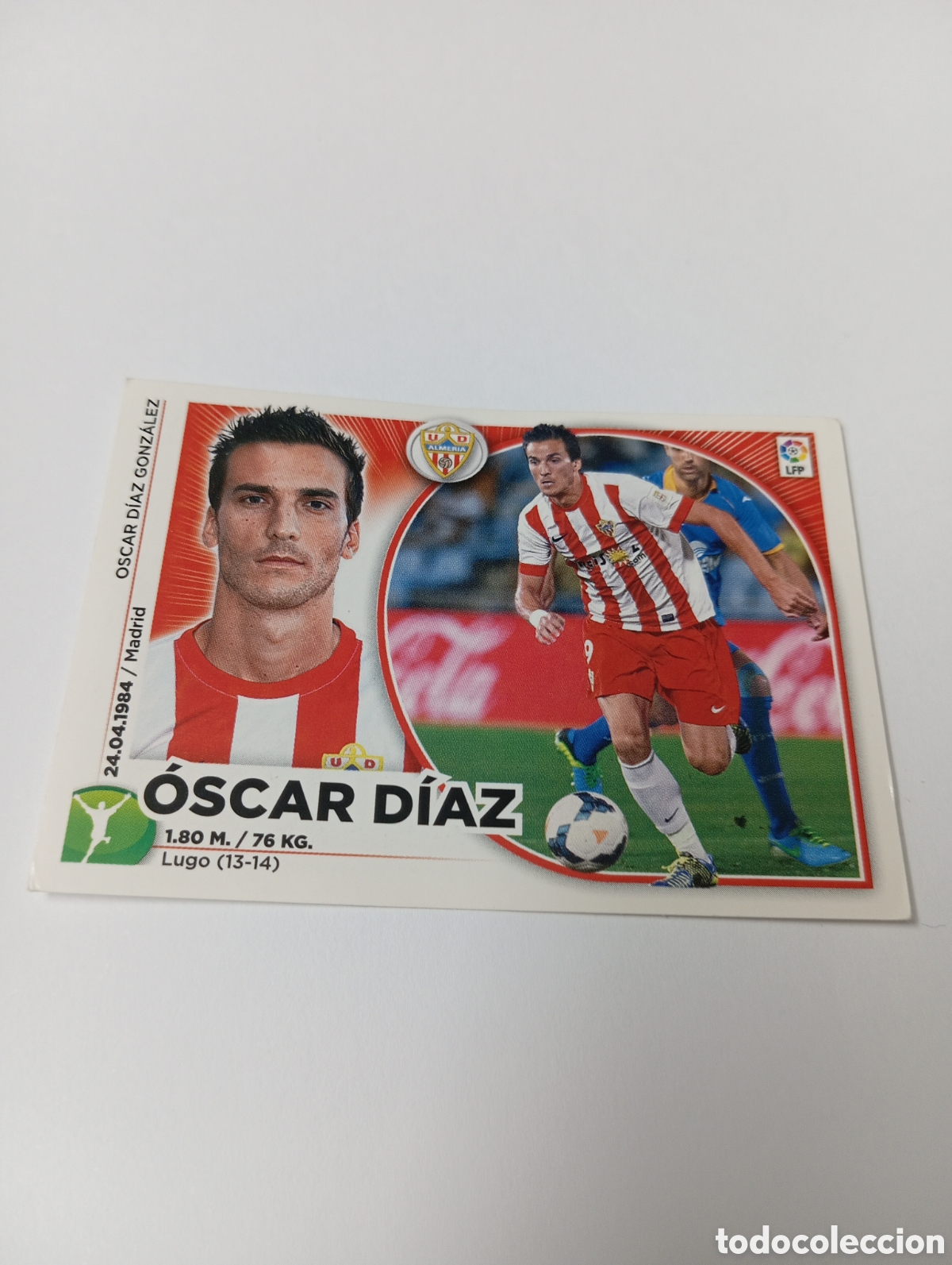 Cromos de Futebol: &Oacute;scar D&iacute;az 18 Almer&iacute;a liga este 2014 2015 panini 14 15