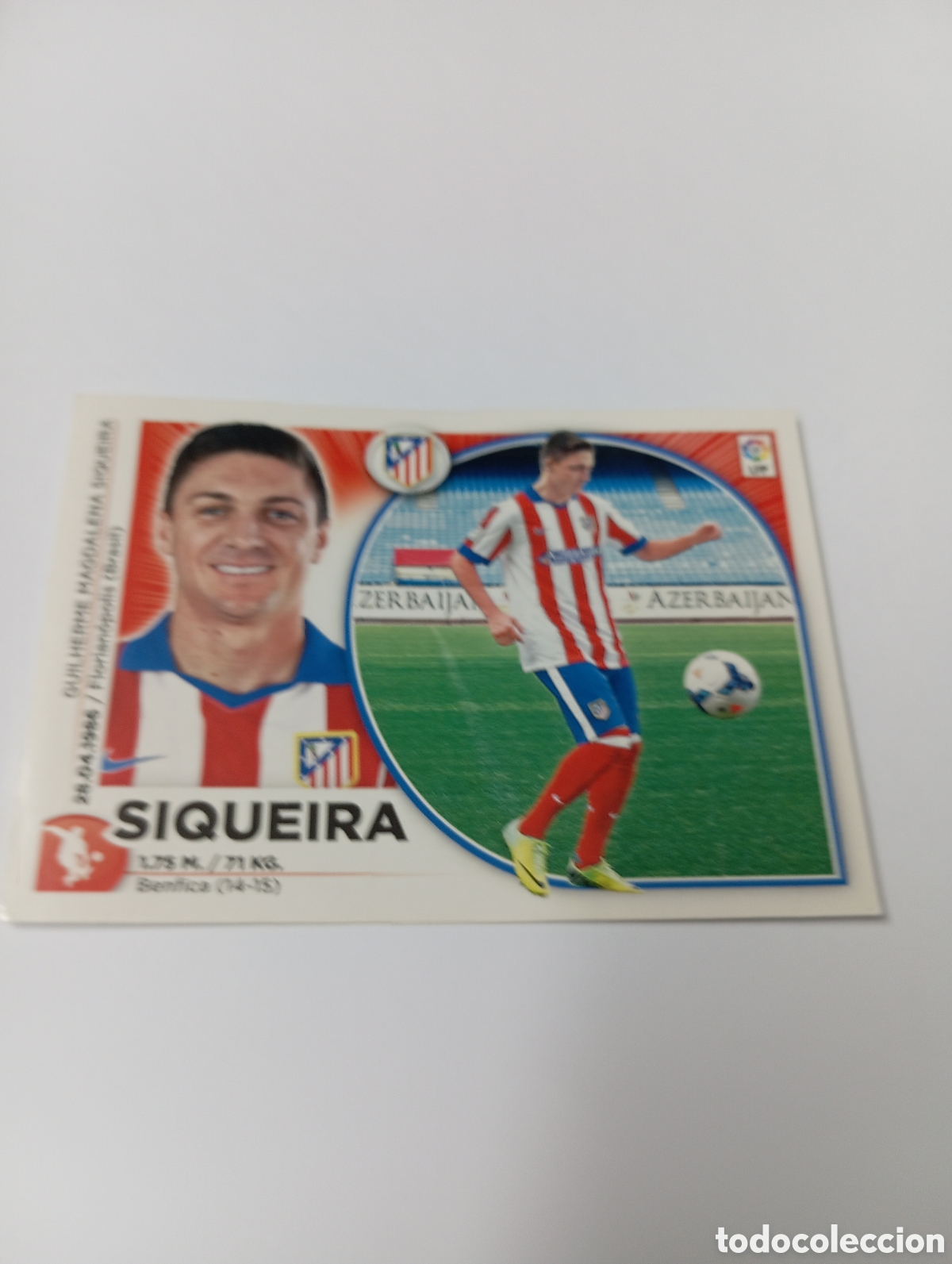Fu&szlig;ball-Sticker: Siqueira 8 Atl&eacute;tico de Madrid liga este 2014 2015 panini 14 15