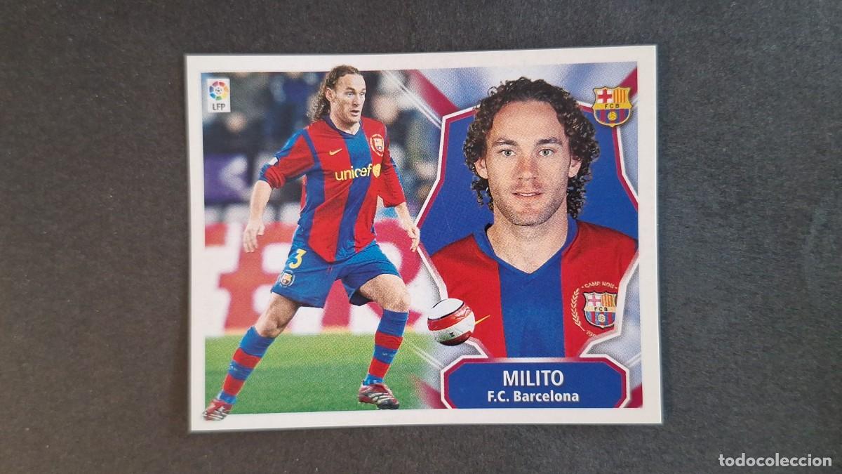 Fu&szlig;ball-Sticker: L3 MILITO F. C. BARCELONA LIGA ESTE 2008 2009 08 09 NUNCA PEGADO SIN PEGAR
