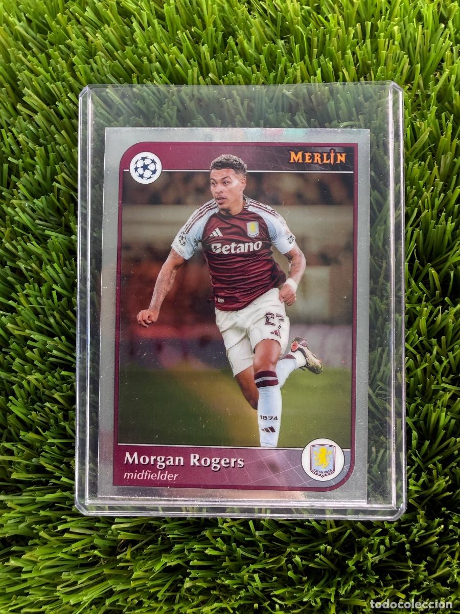 Cromos de f&uacute;tbol: N&ordm; 27 Morgan Rogers Aston Villa Merlin Chrome 24 25