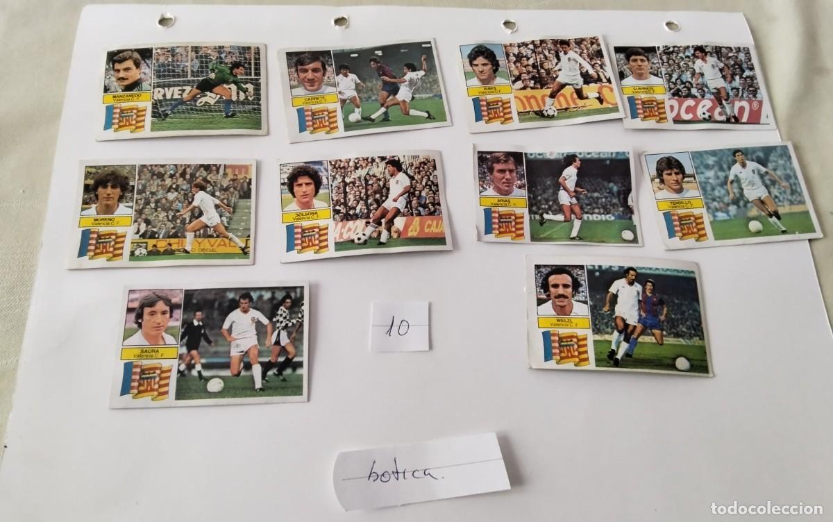 Figurine di Calcio: VALENCIA C.F. 10 CROMOS DIFERENTES COLECCION ESTE TEMP 82/83 DESPEGADOS