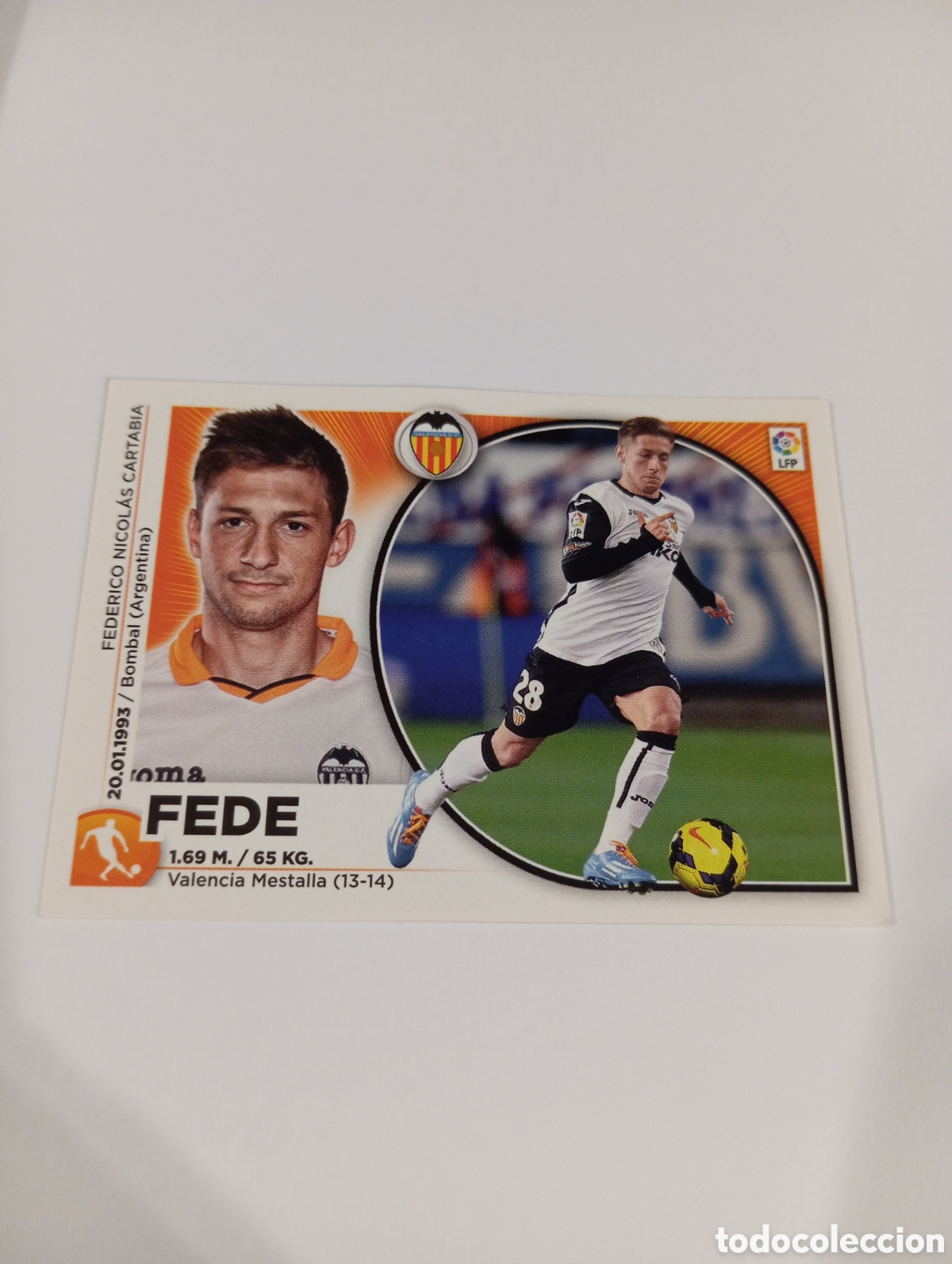 Cromos de f&uacute;tbol: Fede 14 Valencia liga este 2014 2015 panini 14 15