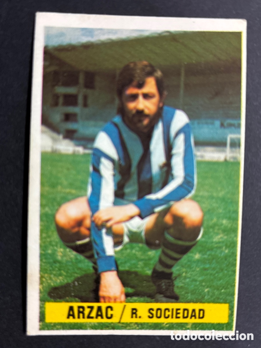 Football Stickers: CROMO FUTBOL SIN PEGAR ARZAC R. SOCIEDAD 1974 - 1975 EDITORIAL ESTE