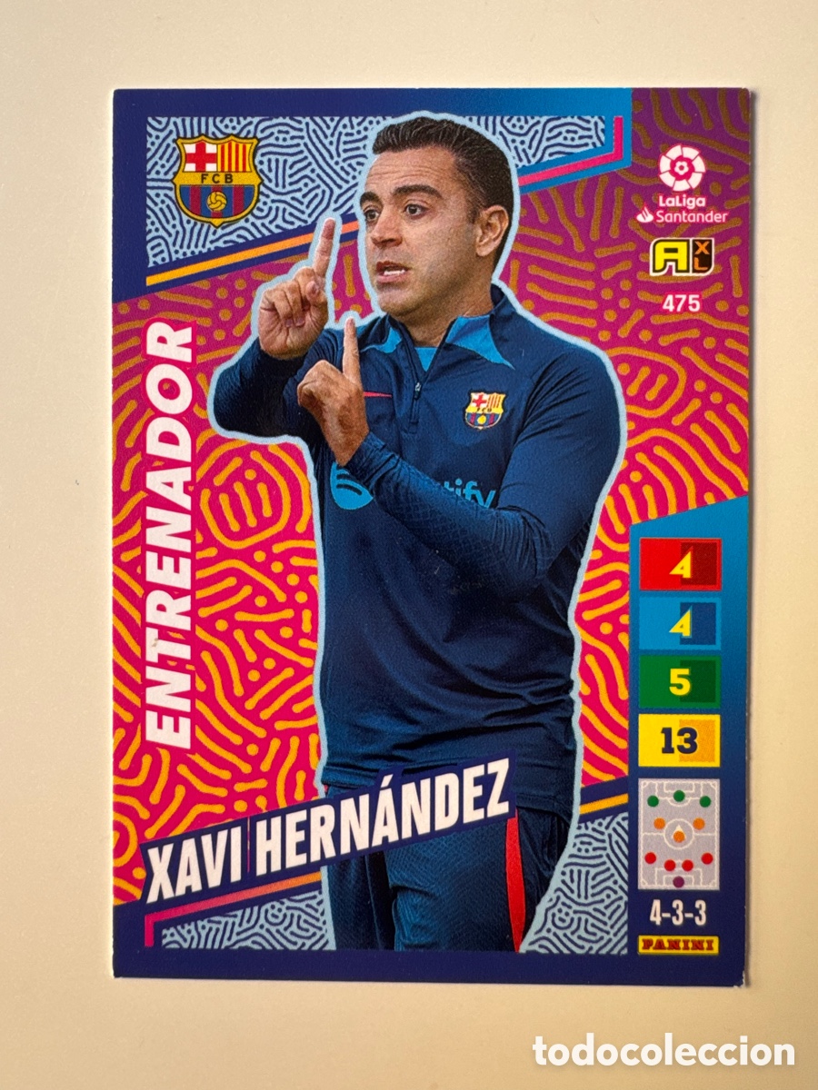 Fu&szlig;ball-Sticker: PANINI ADRENALYN XL LIGA SANTANDER 2022 2023 22 23 &ndash; N&ordm; 475 ENTRENADOR XAVI HERN&Aacute;NDEZ FC BARCELONA