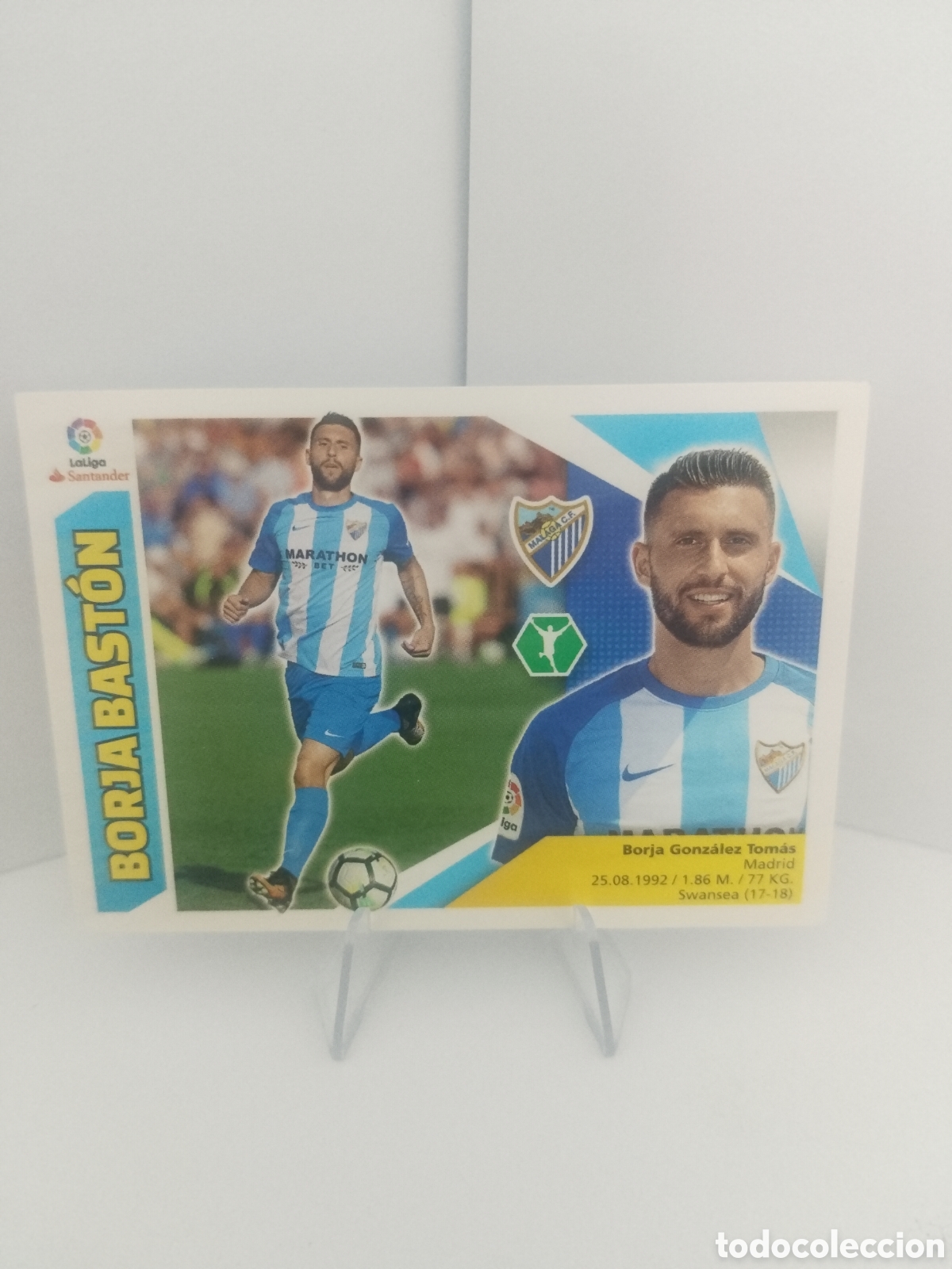 Football Stickers: Borja Bast&oacute;n M&aacute;laga &Uacute;ltimos Fichajes 16 Liga Este 2017 2018