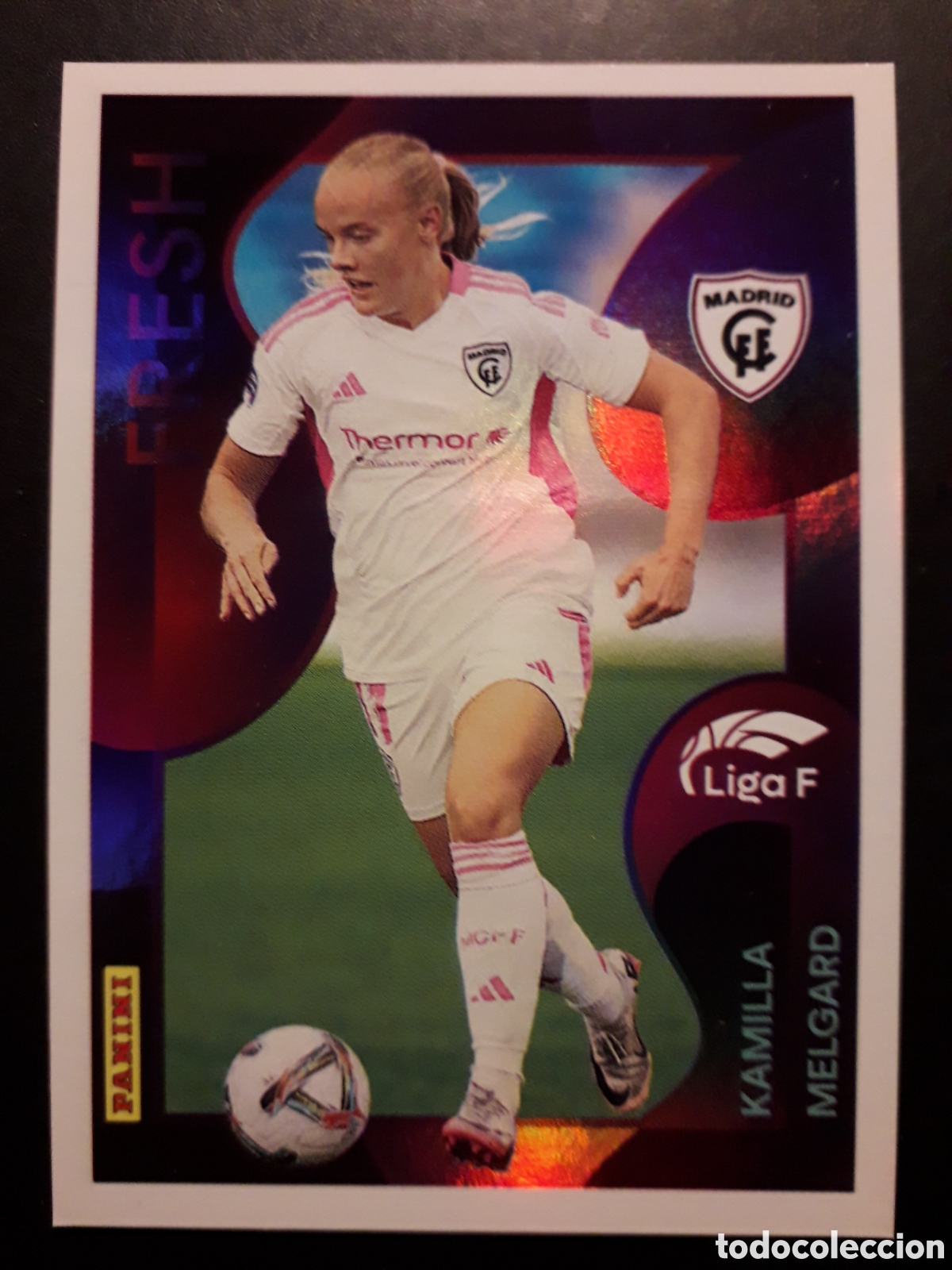 Figurine di Calcio: KAMILLA MELGARD MADRID CFF FACTOR GOL N&deg; 375 LIGA F FEMENINA 2024 2025 24 25 PANINI PEDIDO M&Iacute;NIMO 3&euro;