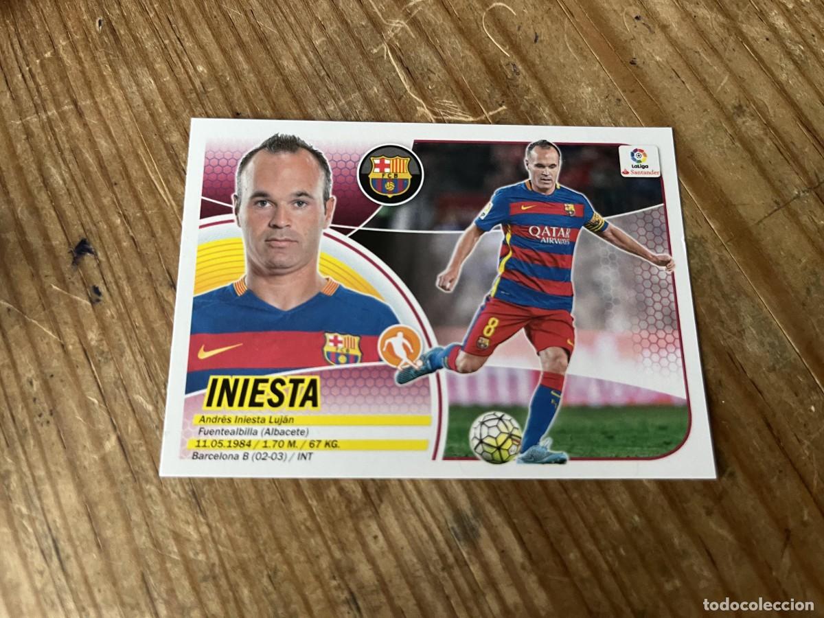 Fu&szlig;ball-Sticker: CROMO SIN PEGAR NUNCA PEGADO ALBUM LIGA ESTE 16 17 2016 2017 BARCELONA # 12 INIESTA
